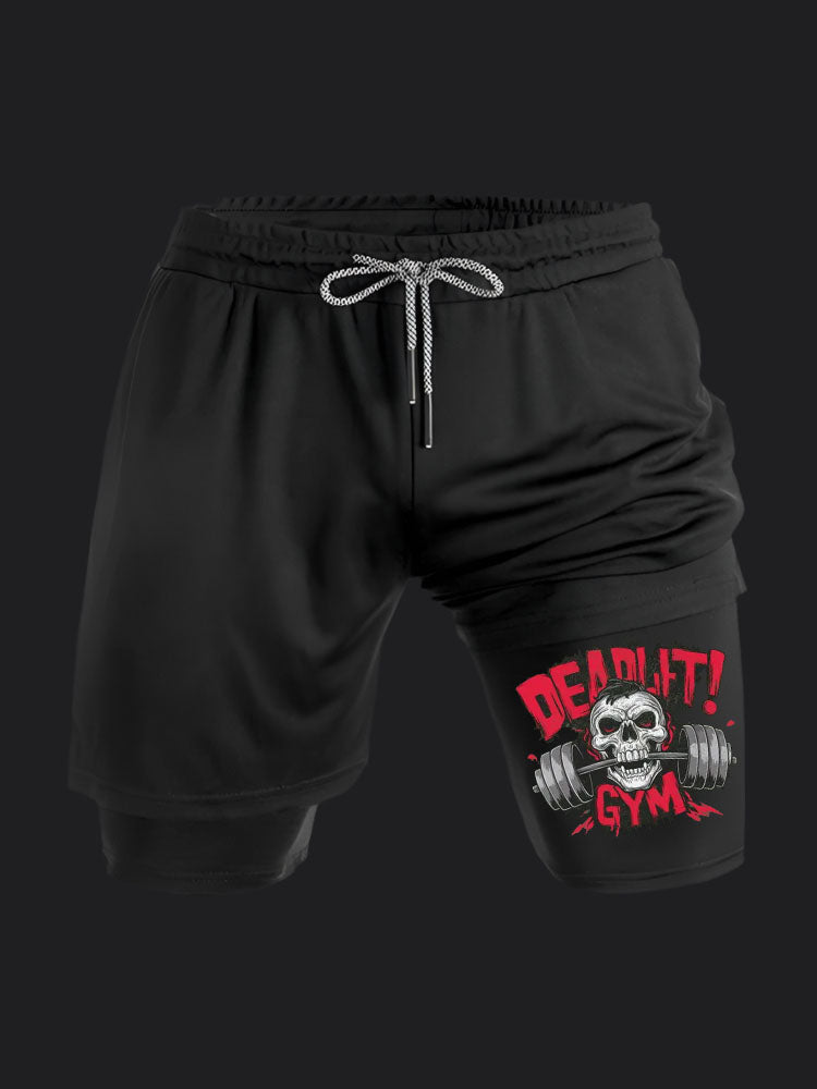 Skull Barbell Deadlift BombApe Performance Shorts