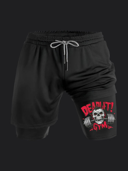 Skull Barbell Deadlift BombApe Performance Shorts
