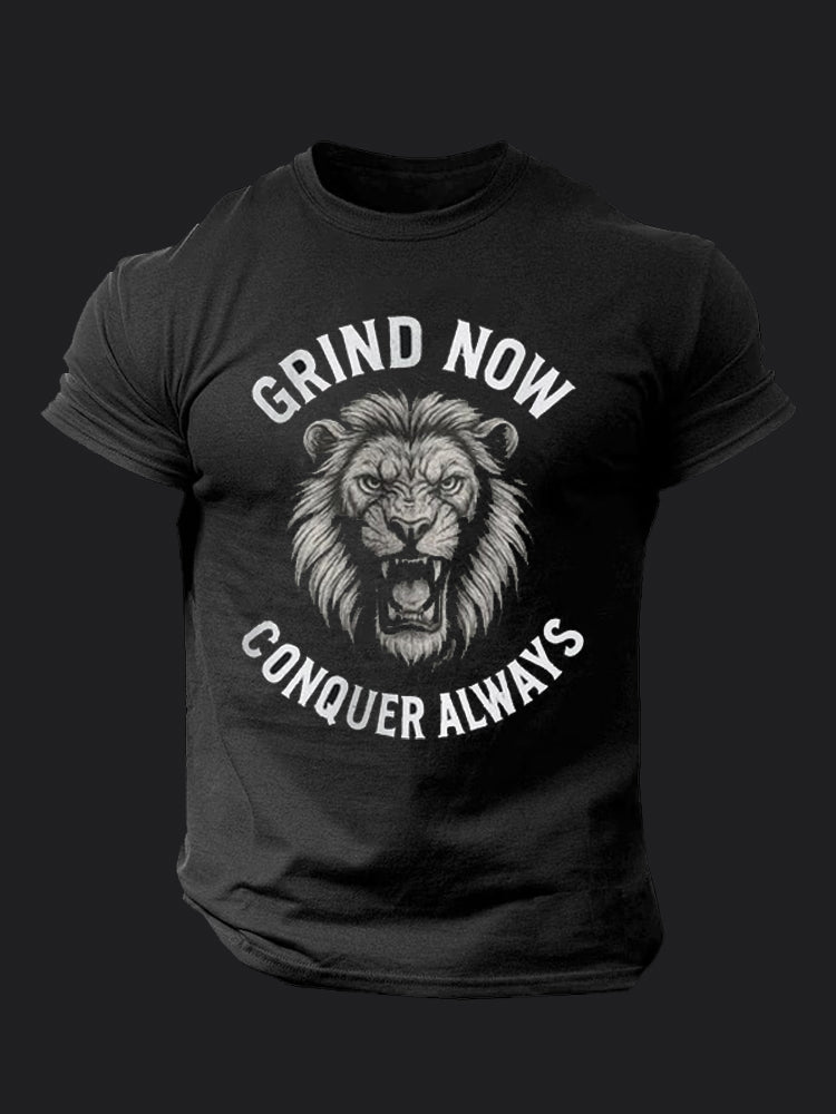 Grind Now Conquer Always BombApe Gym T-shirt