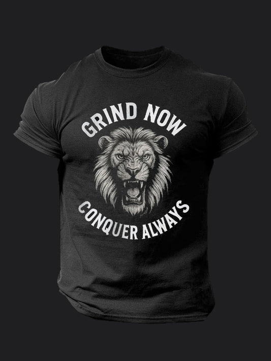 Grind Now Conquer Always BombApe Gym T-shirt