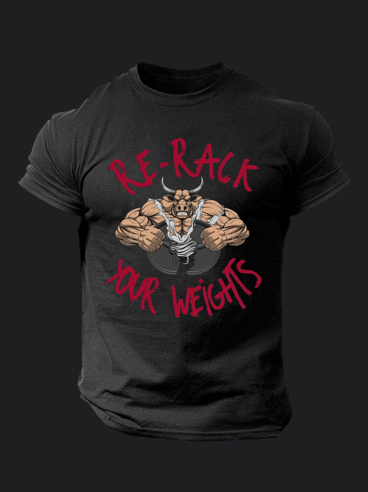 Re-Rack Your Weights BombApe Gym T-shirt