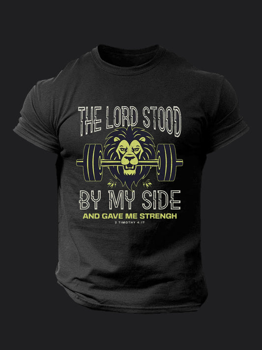 The Lord Stood By Me BombApe Gym T-shirt
