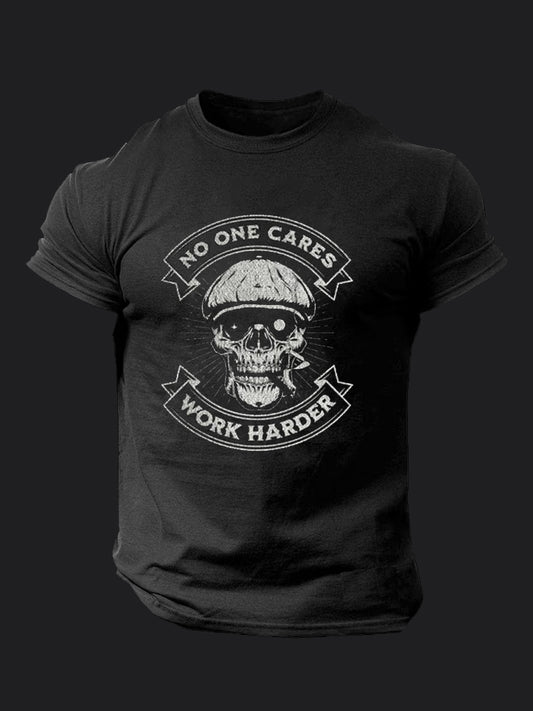 No One Cares Work Harder BombApe GymT-shirt
