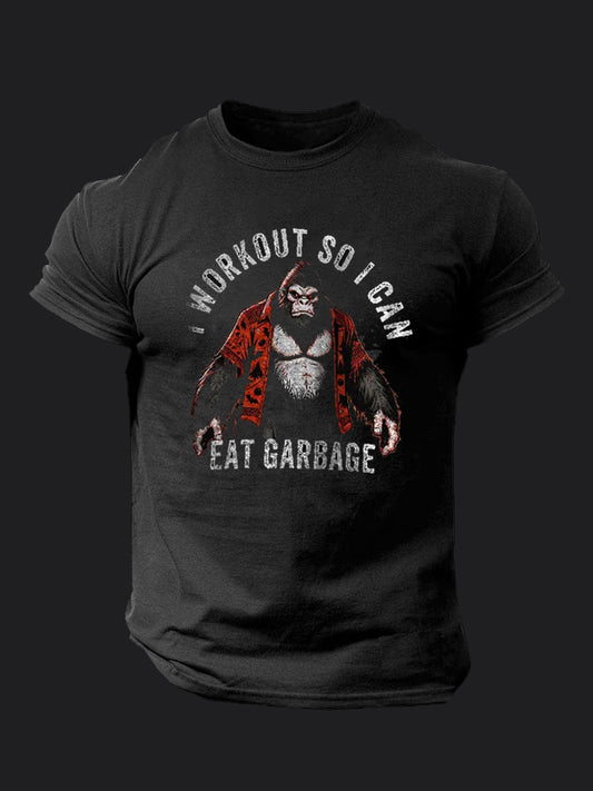 I Workout So I Can Eat Garbage BombApe Gym T-shirt