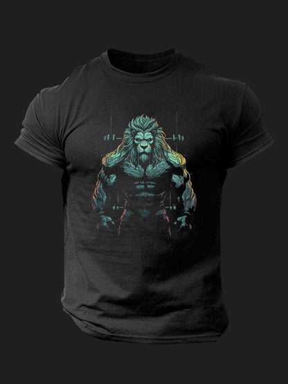 Muscular Lion BombApe GymT-shirt