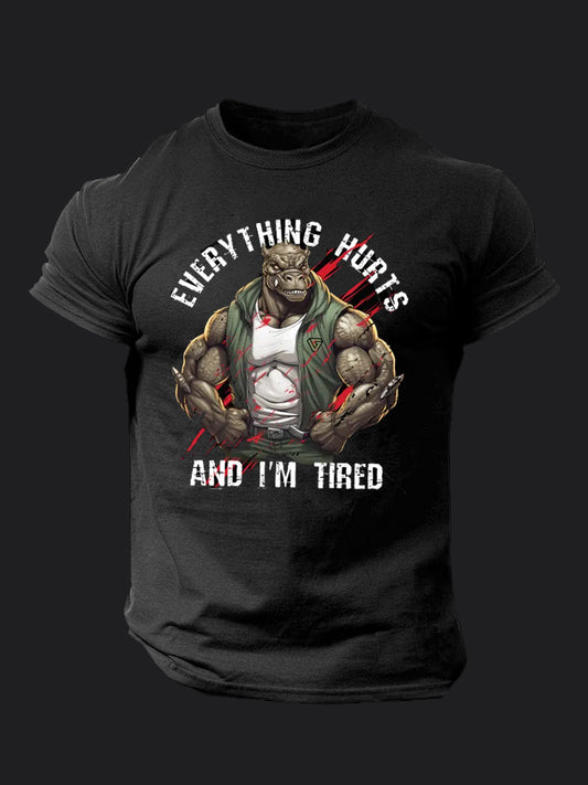 Everything Hurts and I'm Tired BombApe Gym T-shirt