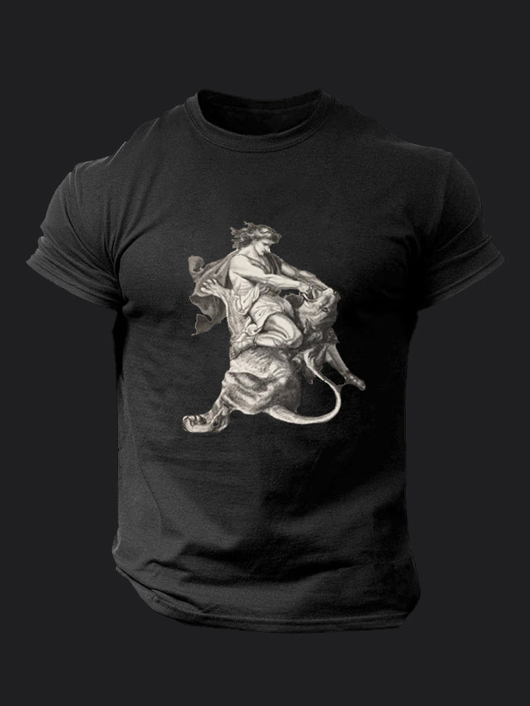 Samson and the Lion BombApe GymT-shirt
