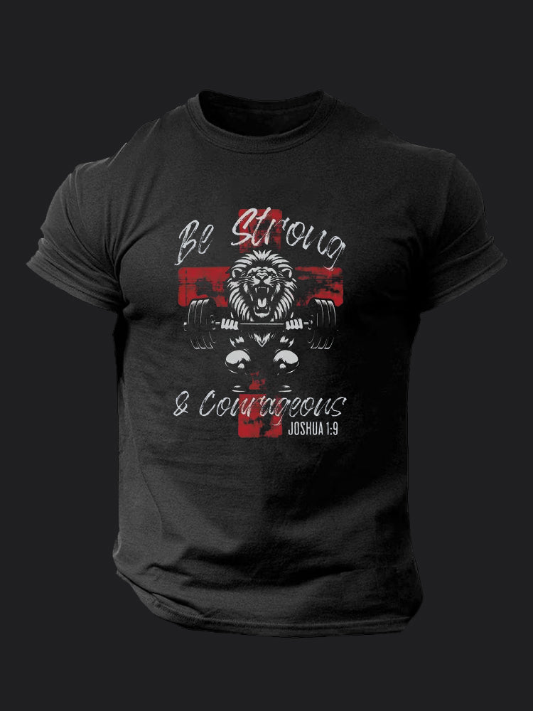 Be Strong & Courageous BombApe Gym T-shirt