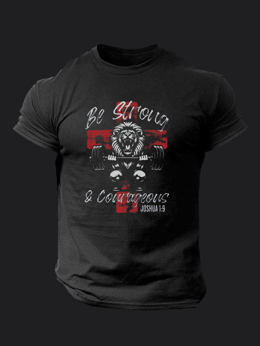 Be Strong & Courageous BombApe Gym T-shirt
