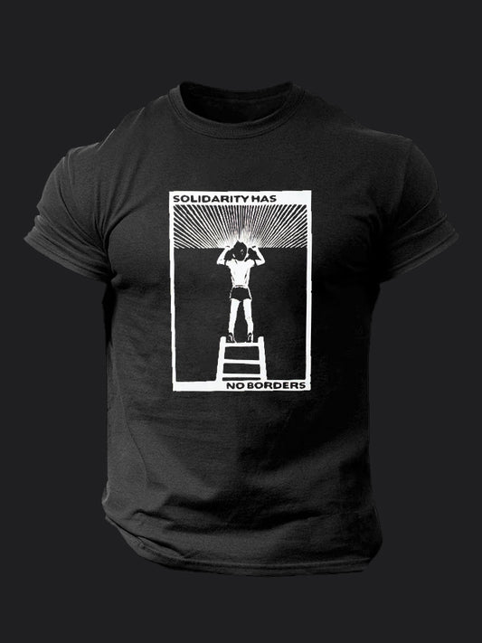 Solidarity Has No Borders BombApe Gym T-shirt
