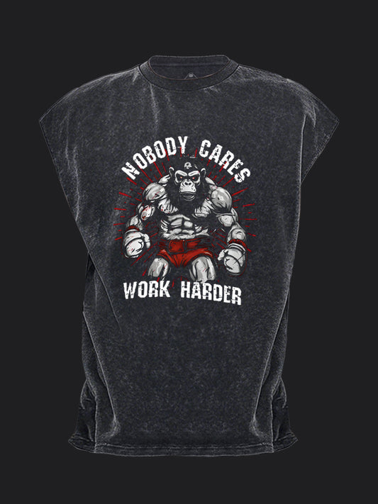 Nobody Cares Work Harder BombApe Cut Off Tank