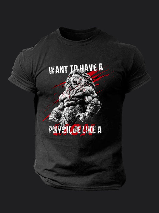 Want To Have a Physique Like a Lion BombApe Gym T-shirt