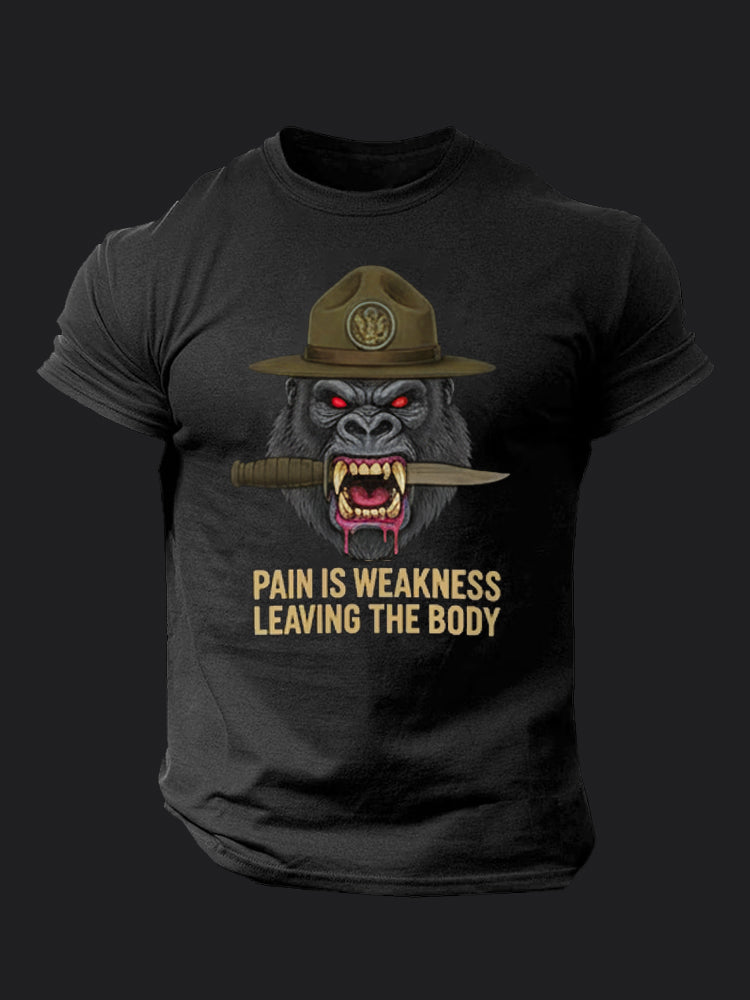 Pain Is Weakness BombApe Gym T-shirt