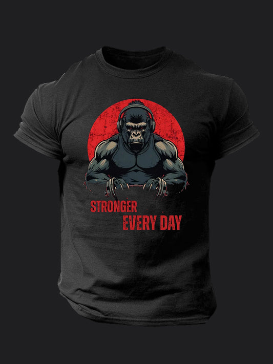 Stronger Every Day BombApe Gym T-shirt
