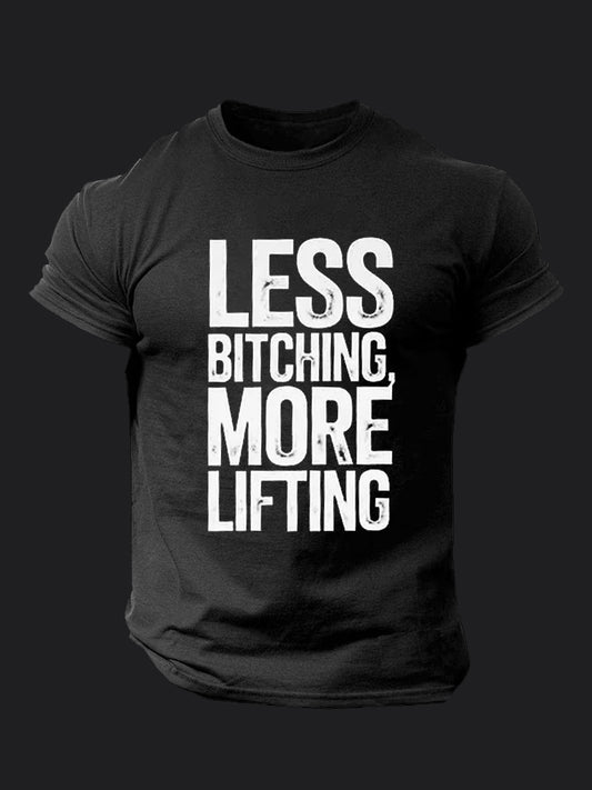 Less Bitching More Lifting BombApe Gym T-shirt