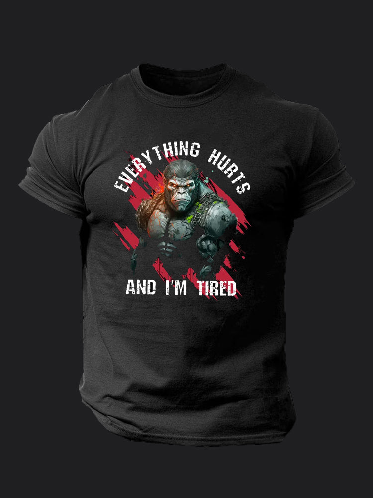 Everything Hurts and I'm Tired BombApe Gym T-shirt
