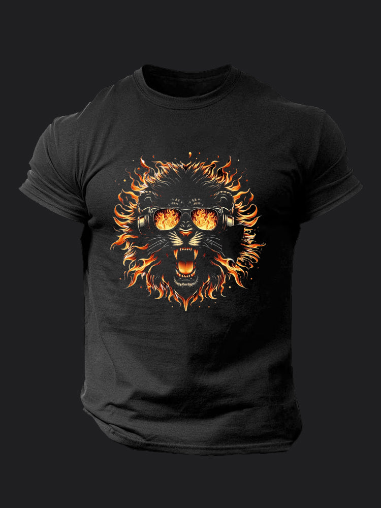 Fire Lion BombApe Gym T-shirt