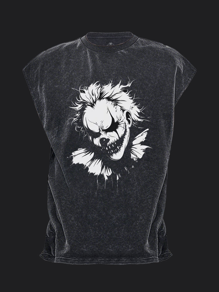 Creepy Evil Clown BombApe Cut Off Tank
