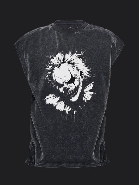 Creepy Evil Clown BombApe Cut Off Tank