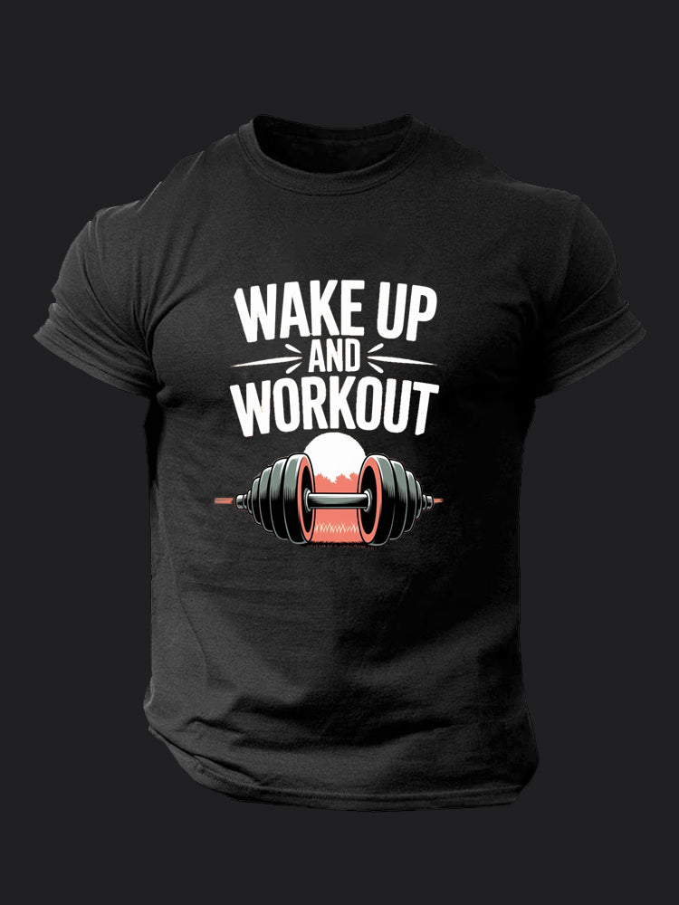 Wake Up and Work Out BombApe Gym T-shirt