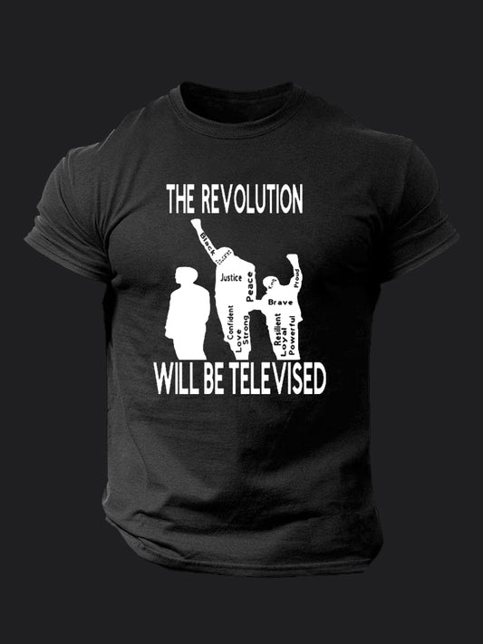 The Revolution Will Be Televised BombApe Gym T-shirt