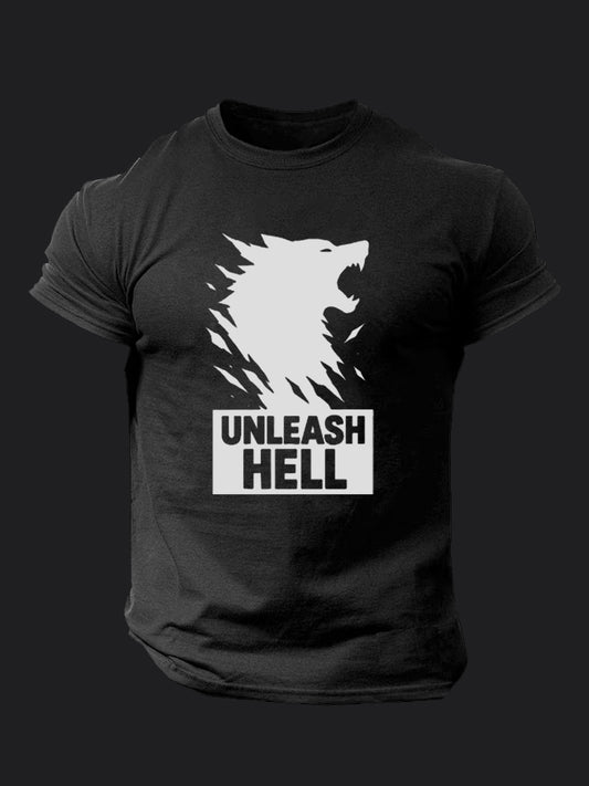 Unleash Hell Wolf BombApe Gym T-shirt