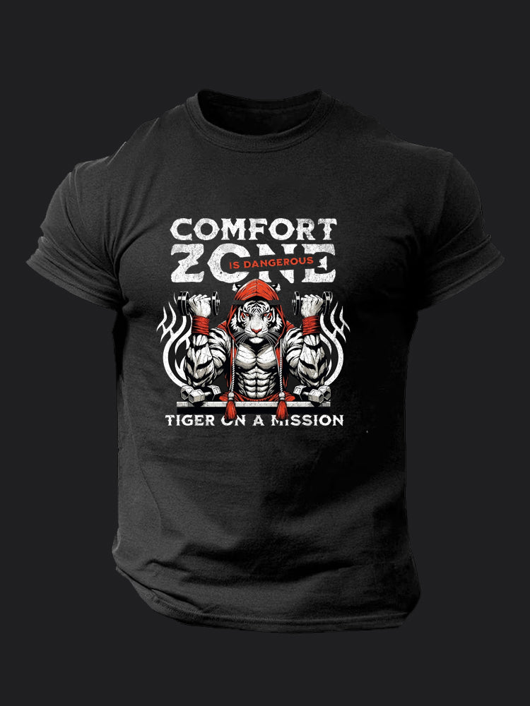 Comfort Zone is Dangerous BombApe Gym T-shirt