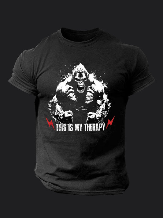 This is My Therapy BombApe Gym T-shirt