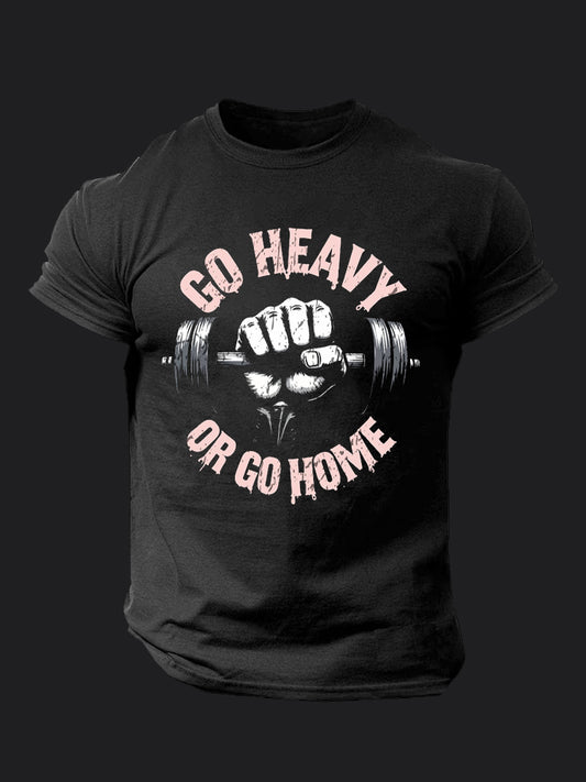 Go Heavy Or Go Home BombApe Gym T-shirt