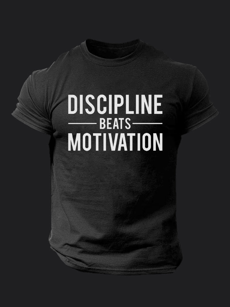 Discipline Beats Motivation BombApe Gym T-shirt