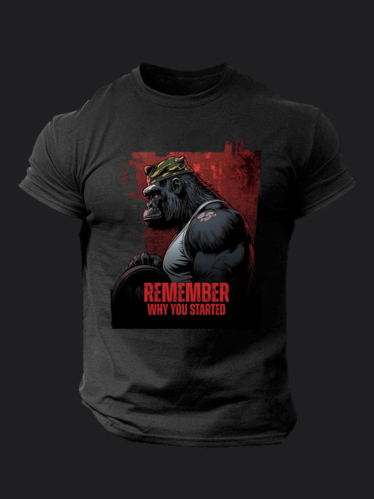 Remember Why You Started BombApe Gym T-shirt