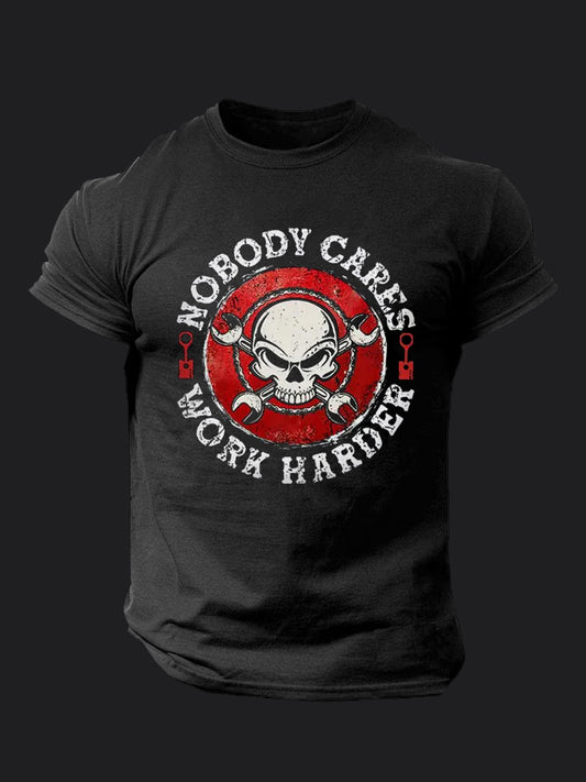 Nobody Cares Work Harder BombApe Gym T-shirt