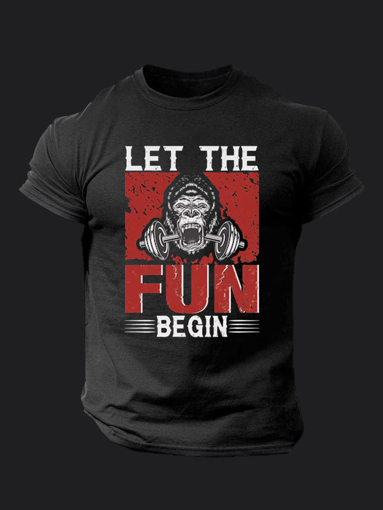 Let the Fun Begin BombApe Gym T-shirt