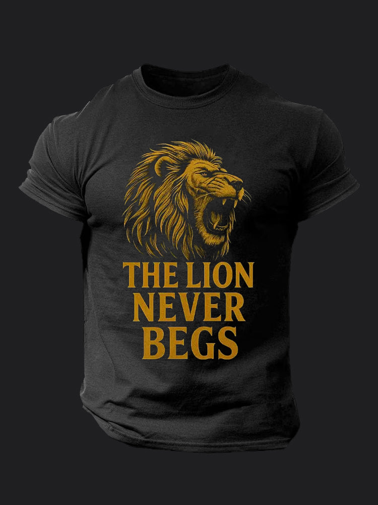 The Lion Never Begs BombApe Gym T-shirt