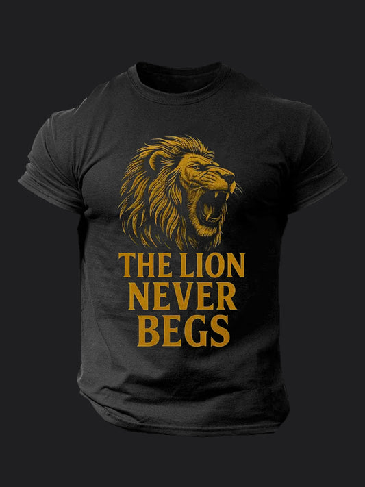 The Lion Never Begs BombApe Gym T-shirt