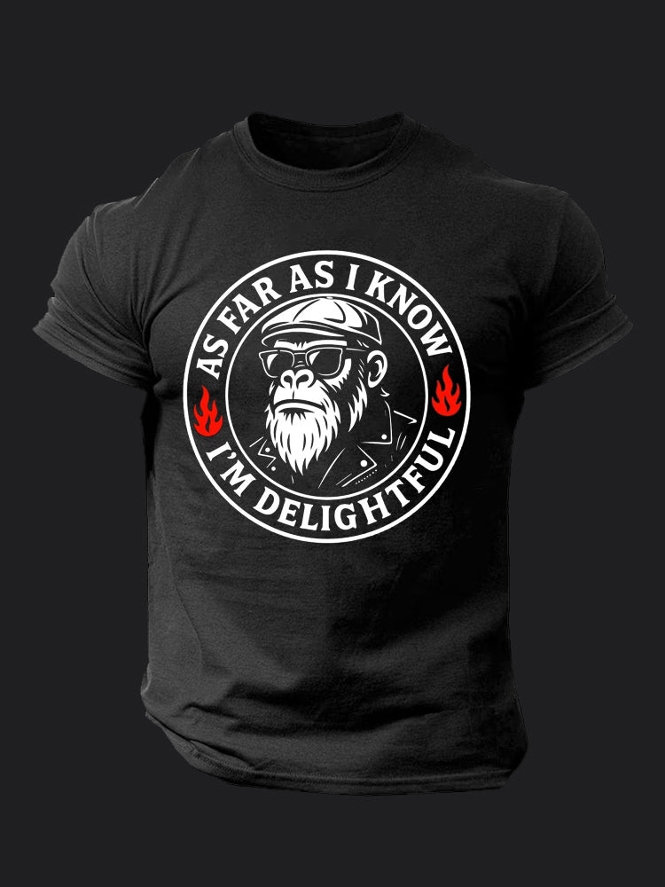 As Far As I Know I’m Delightful  BombApe Gym T-shirt