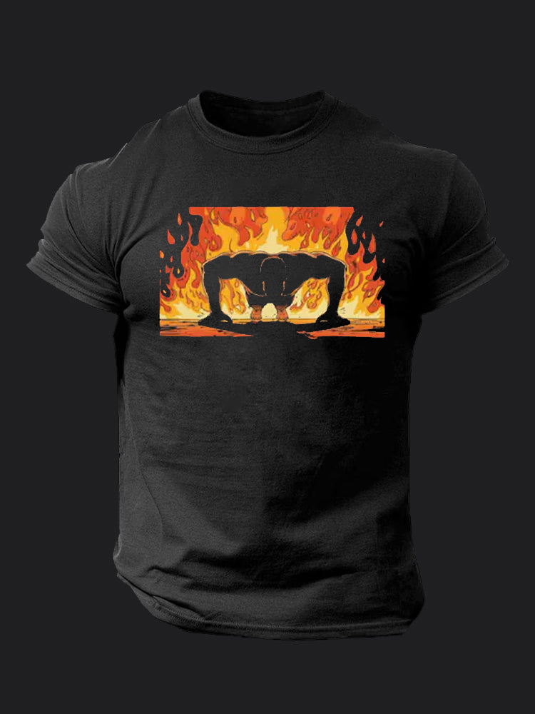 Flame  BombApe Gym T-shirt