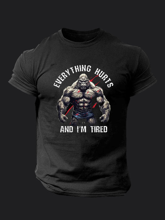 Everything Hurts and I'm Tired BombApe Gym T-shirt