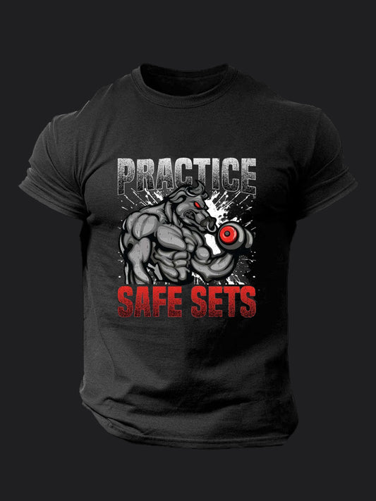 Practice Safe Sets BombApe Gym T-shirt