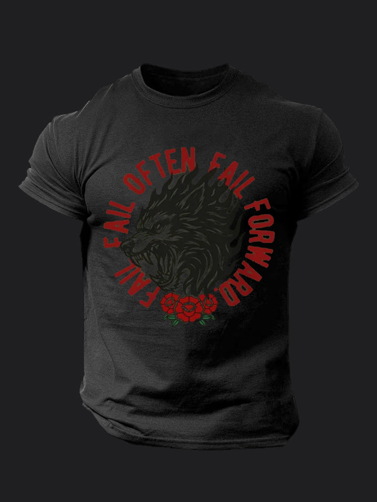 Fail Forward Wolf BombApe Gym T-shirt