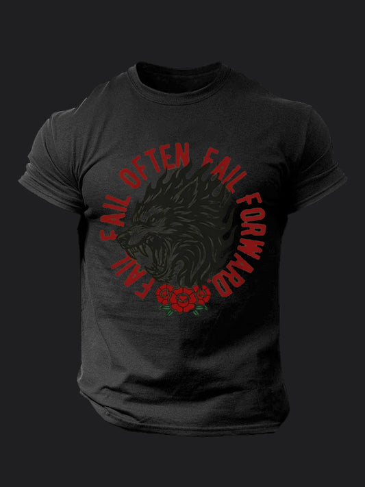 Fail Forward Wolf BombApe Gym T-shirt