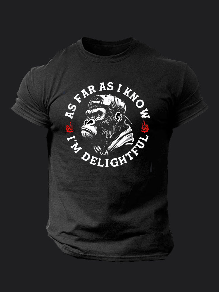 As Far As I Know I’m Delightful BombApe Gym T-shirt