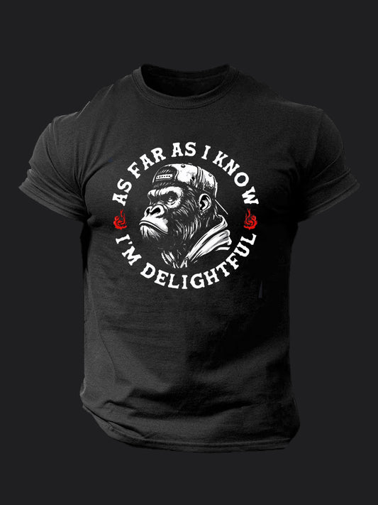 As Far As I Know I’m Delightful BombApe Gym T-shirt