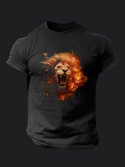 Fire Lion BombApe Gym T-shirt