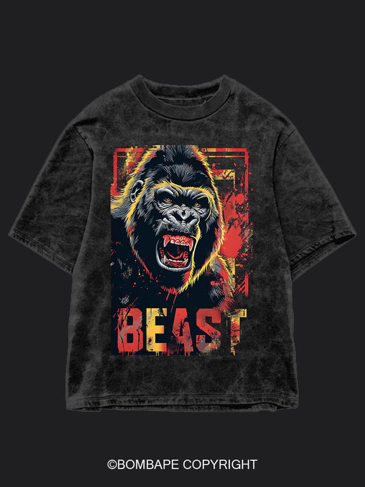 Gorilla Beast BombApe Washed Gym T-shirt