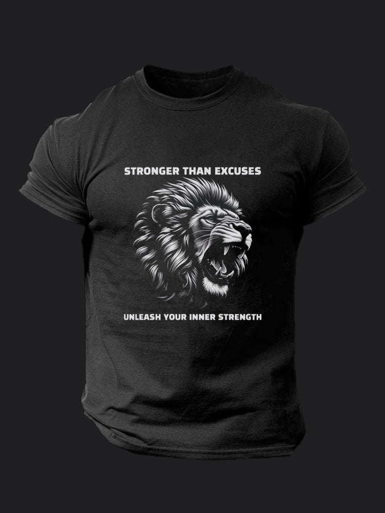 Unleash Your Inner Strength Lion BombApe Gym T-shirt