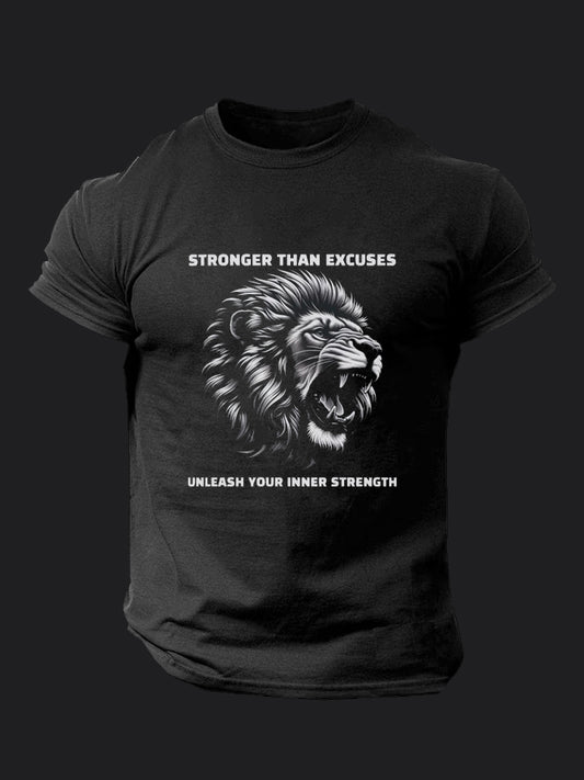 Unleash Your Inner Strength Lion BombApe Gym T-shirt