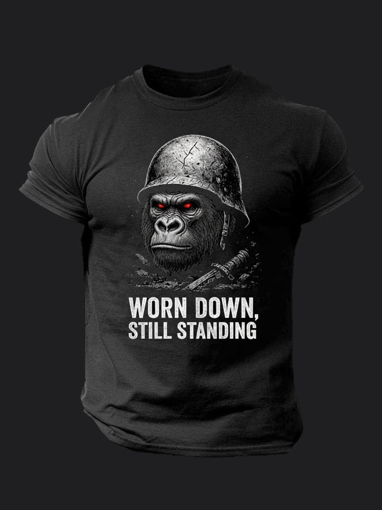 Worn Down Still Standing BombApe Gym T-shirt