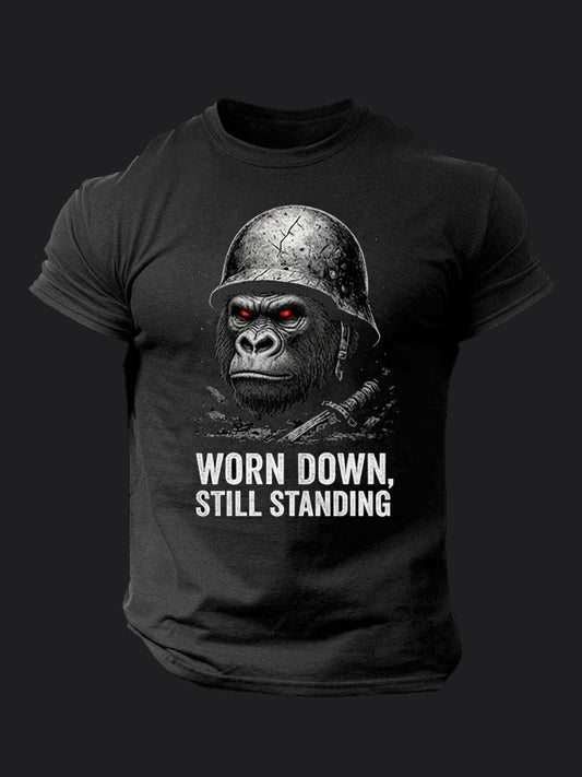 Worn Down Still Standing BombApe Gym T-shirt