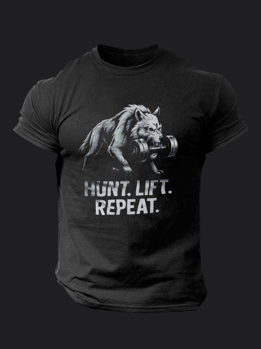 Hunt Lift Repeat BombApe Gym T-shirt